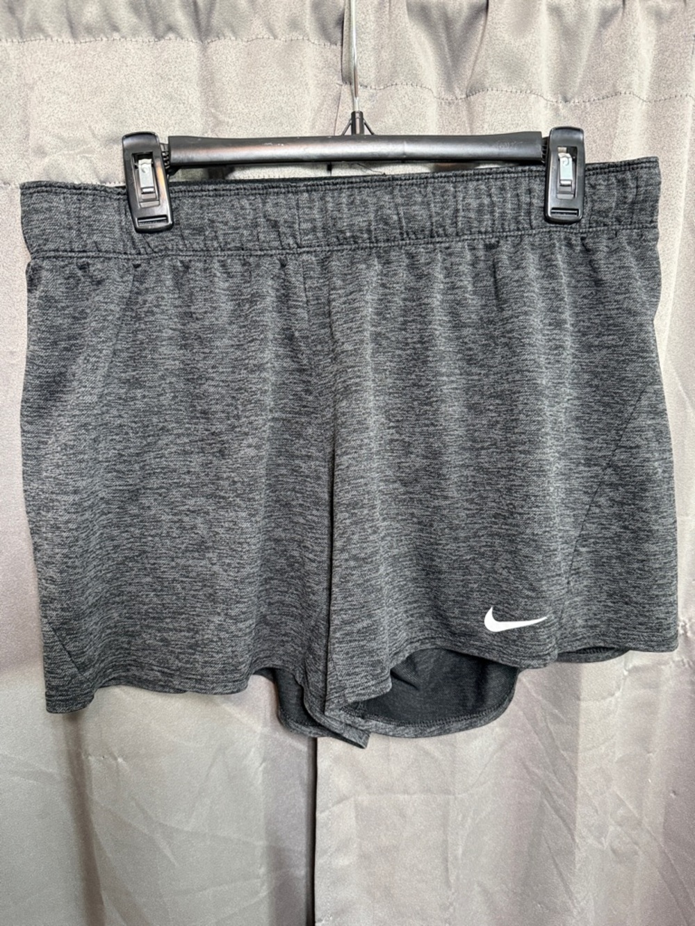 Nike Women’s Dark Gray Heather Athletic Shorts with Swoosh